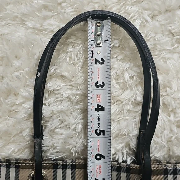 🔥Authentic Vintage Burberry Tan and Black Checkered Tote Bag - Picture 11 of 11